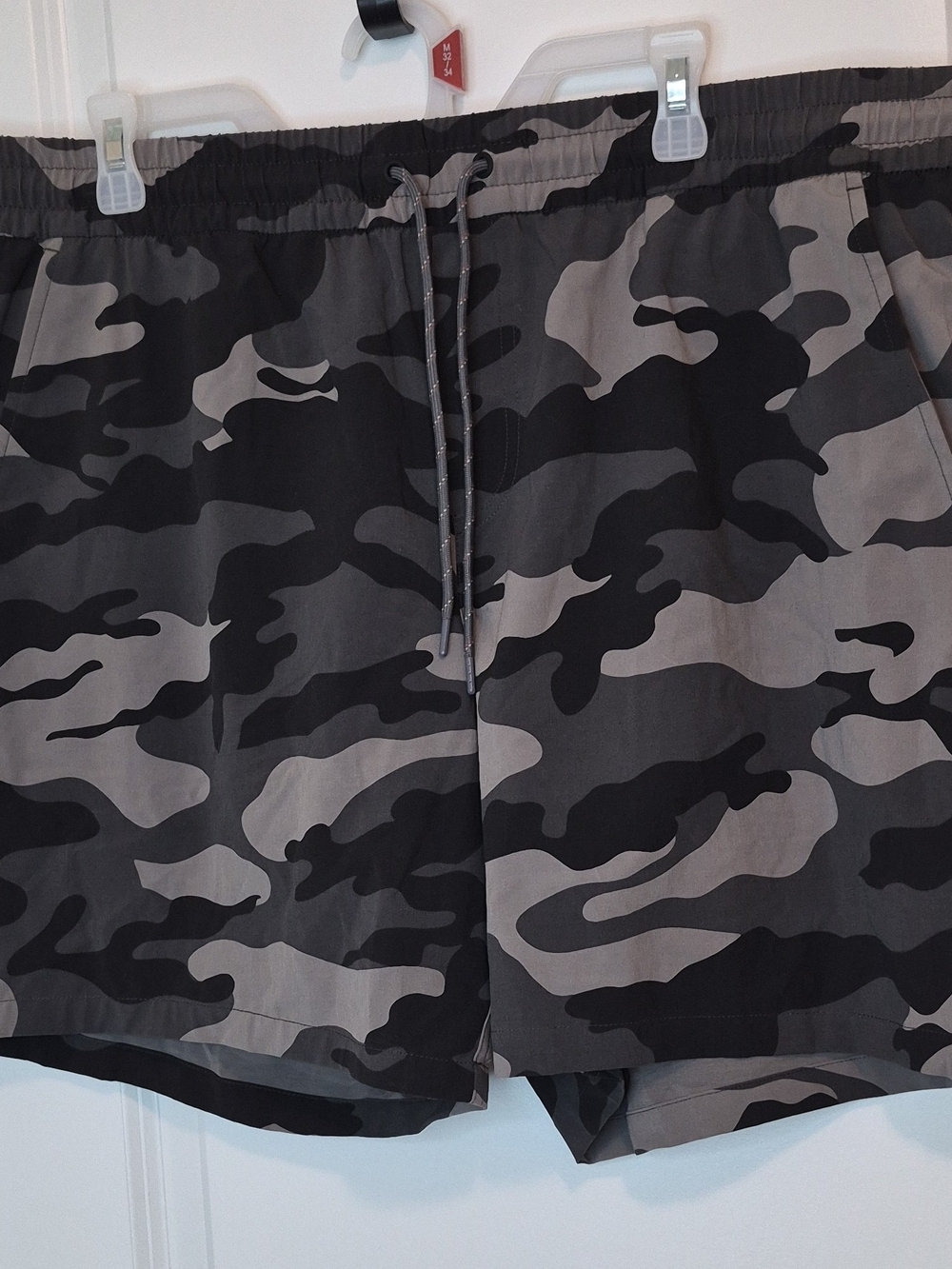 George Men's Black and Gray Camo Athletic Shorts Size XL